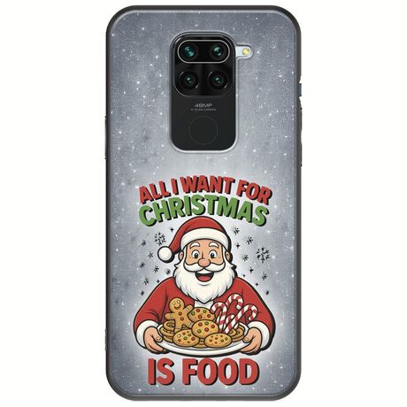 All I Want For Christmas Is - Food Xiaomi Redmi Note 9 Black TPU (Μαύρη Σιλικόνη)