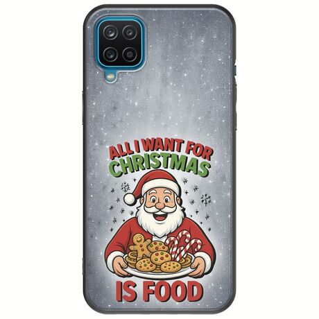 All I Want For Christmas Is - Food Samsung Galaxy A12 Black TPU (Μαύρη Σιλικόνη)