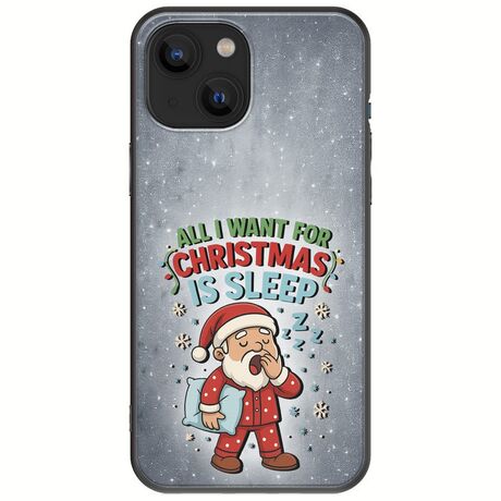All I Want For Christmas Is - Sleep iPhone 13 mini Black TPU (Μαύρη Σιλικόνη)