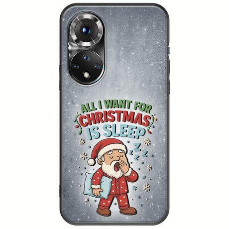 All I Want For Christmas Is - Sleep Huawei Honor 50 Black TPU (Μαύρη Σιλικόνη)