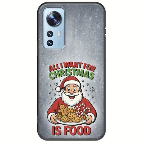 All I Want For Christmas Is - Food Xiaomi 12 / 12X Black TPU (Μαύρη Σιλικόνη)