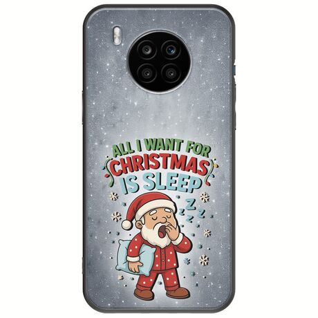 All I Want For Christmas Is - Sleep Huawei Nova 8i Black TPU (Μαύρη Σιλικόνη)