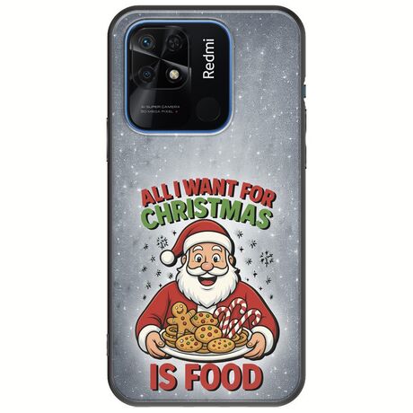 All I Want For Christmas Is - Food Xiaomi Redmi 10C Black TPU (Μαύρη Σιλικόνη)