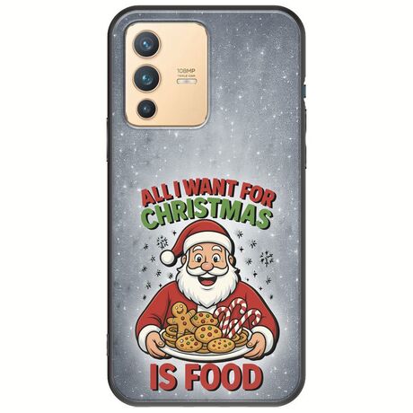 All I Want For Christmas Is - Food Vivo V23 5G Black TPU (Μαύρη Σιλικόνη)