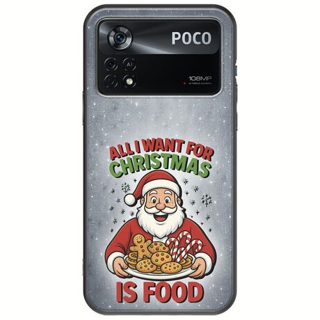 All I Want For Christmas Is - Food Xiaomi Poco X4 Pro 5G Black TPU (Μαύρη Σιλικόνη)