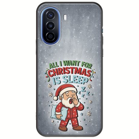 All I Want For Christmas Is - Sleep Huawei Nova Y70 Black TPU (Μαύρη Σιλικόνη)