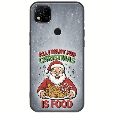 All I Want For Christmas Is - Food Xiaomi Redmi 10A Black TPU (Μαύρη Σιλικόνη)