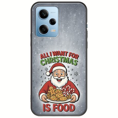 All I Want For Christmas Is - Food Xiaomi Redmi Note 12 4G Black TPU (Μαύρη Σιλικόνη)