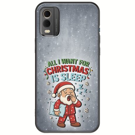 All I Want For Christmas Is - Sleep Nokia C32 Black TPU (Μαύρη Σιλικόνη)
