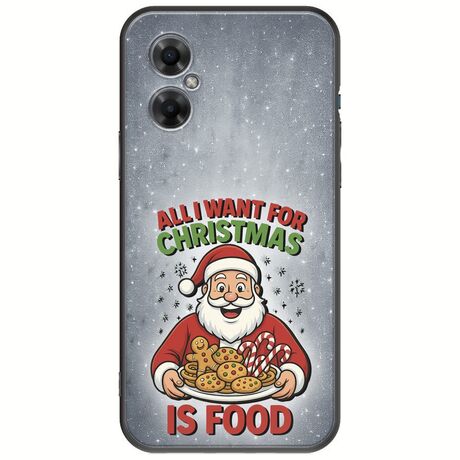 All I Want For Christmas Is - Food Xiaomi Poco M4 5G Black TPU (Μαύρη Σιλικόνη)