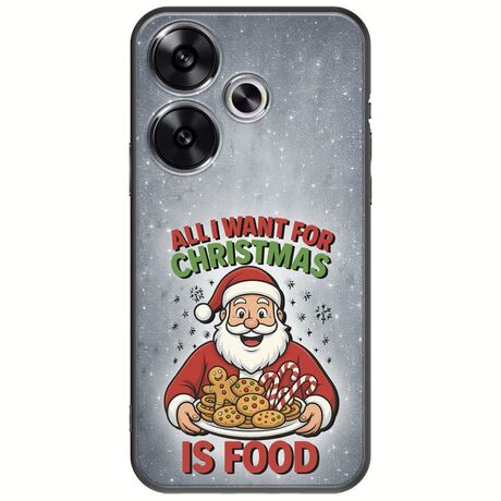 All I Want For Christmas Is - Food Xiaomi Poco F6 5G Black TPU (Μαύρη Σιλικόνη)