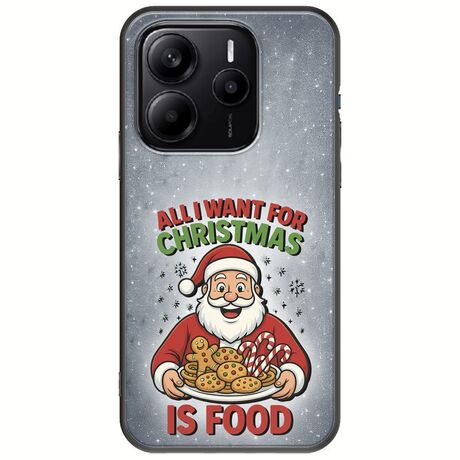 All I Want For Christmas Is - Food Xiaomi Redmi Note 14 5G Black TPU (Μαύρη Σιλικόνη)