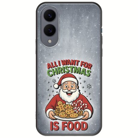 All I Want For Christmas Is - Food Samsung Galaxy S25 Edge 5G Black TPU (Μαύρη Σιλικόνη)