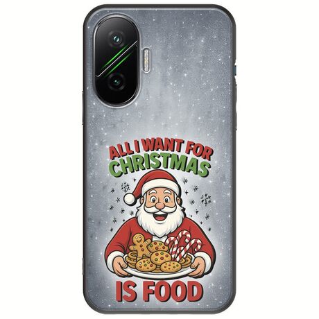 All I Want For Christmas Is - Food Xiaomi Poco F7 5G Black TPU (Μαύρη Σιλικόνη)