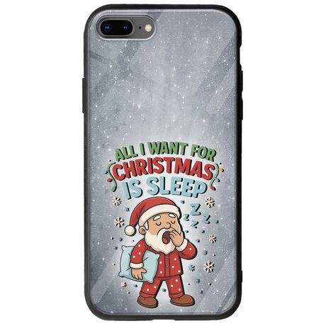 All I Want For Christmas Is - Sleep iPhone 7 Plus Groove TPU (Tempered Glass και TPU)