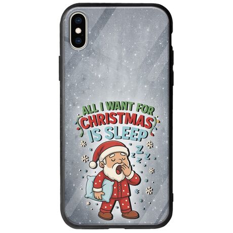All I Want For Christmas Is - Sleep iPhone XS Max Groove TPU (Tempered Glass και TPU)