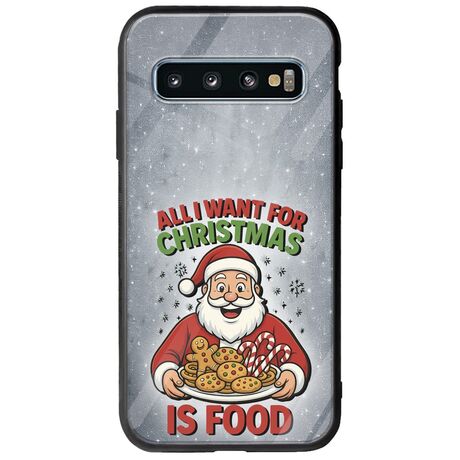 All I Want For Christmas Is - Food Samsung Galaxy S10 Plus Groove TPU (Tempered Glass και TPU)