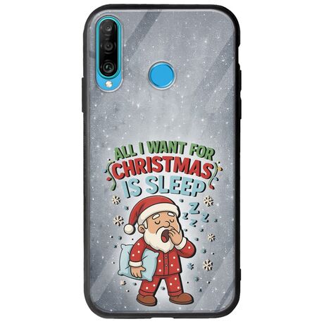 All I Want For Christmas Is - Sleep Huawei P30 Lite Groove TPU (Tempered Glass και TPU)