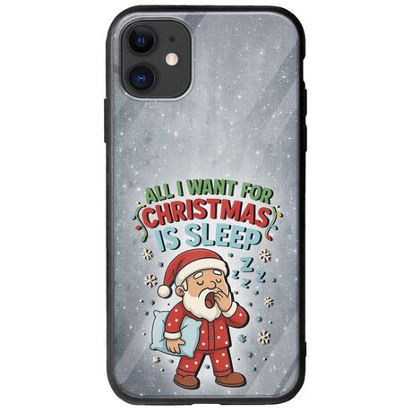 All I Want For Christmas Is - Sleep iPhone 11 Groove TPU (Tempered Glass και TPU)