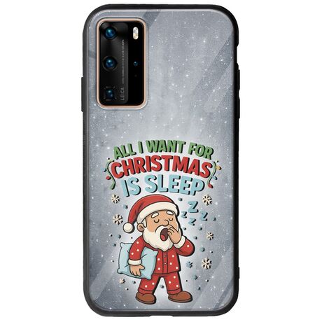 All I Want For Christmas Is - Sleep Huawei P40 Pro Groove TPU (Tempered Glass και TPU)
