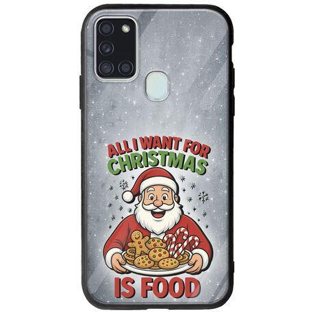 All I Want For Christmas Is - Food Samsung Galaxy A21s Groove TPU (Tempered Glass και TPU)