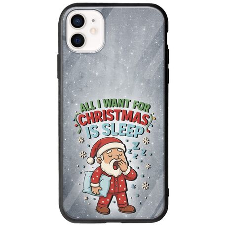 All I Want For Christmas Is - Sleep iPhone 12 mini Groove TPU (Tempered Glass και TPU)