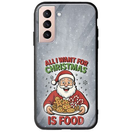 All I Want For Christmas Is - Food Samsung Galaxy S21 FE 5G Groove TPU (Tempered Glass και TPU)