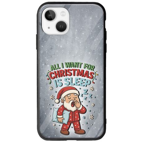 All I Want For Christmas Is - Sleep iPhone 14 Groove TPU (Tempered Glass και TPU)