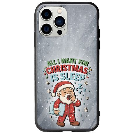 All I Want For Christmas Is - Sleep iPhone 14 Pro Groove TPU (Tempered Glass και TPU)