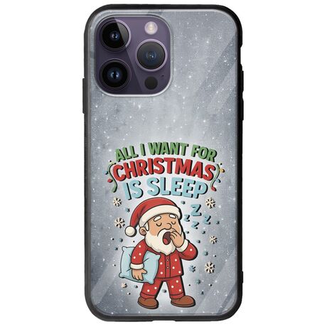 All I Want For Christmas Is - Sleep iPhone 15 Pro Groove TPU (Tempered Glass και TPU)