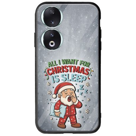 All I Want For Christmas Is - Sleep Honor 90 5G Groove TPU (Tempered Glass και TPU)
