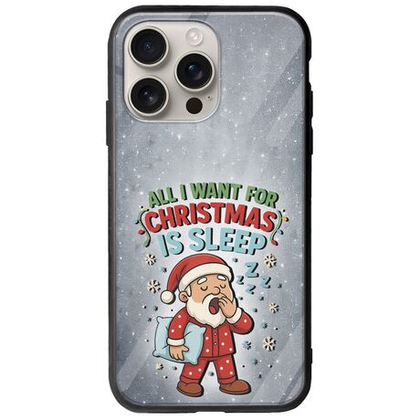All I Want For Christmas Is - Sleep iPhone 16 Pro Groove TPU (Tempered Glass και TPU)
