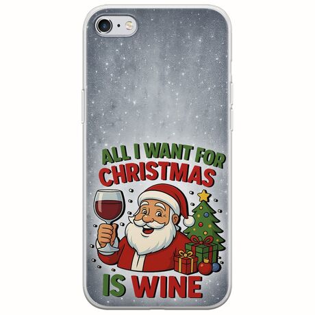 All I Want For Christmas Is - Wine iPhone 6 Plus / iPhone 6s Plus Flexible TPU (Διάφανη Σιλικόνη)