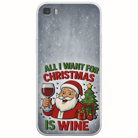 All I Want For Christmas Is - Wine Huawei P8 Lite Flexible TPU (Διάφανη Σιλικόνη)