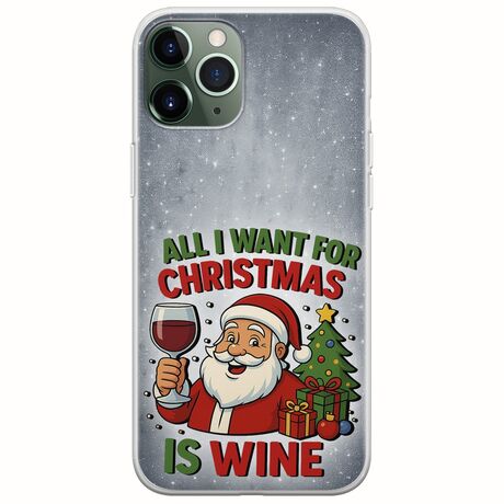 All I Want For Christmas Is - Wine iPhone 11 Pro Flexible TPU (Διάφανη Σιλικόνη)