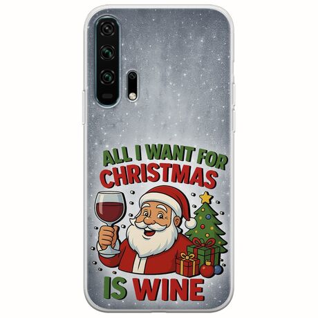 All I Want For Christmas Is - Wine Huawei Honor 20 Pro Flexible TPU (Διάφανη Σιλικόνη)