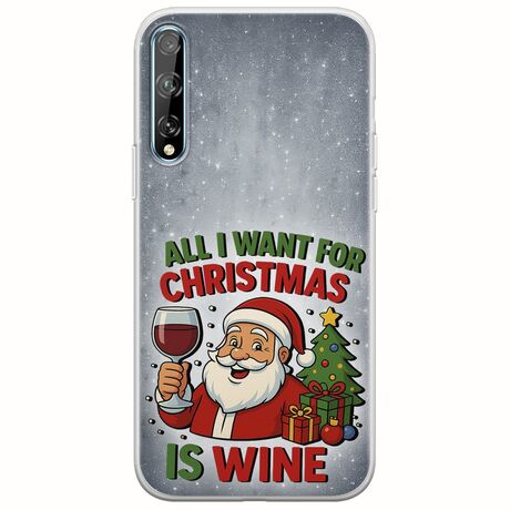 All I Want For Christmas Is - Wine Huawei P Smart S Flexible TPU (Διάφανη Σιλικόνη)