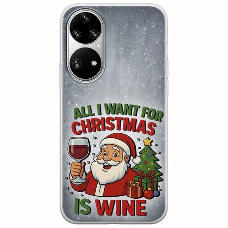 All I Want For Christmas Is - Wine Huawei P50 Pro Flexible TPU (Διάφανη Σιλικόνη)