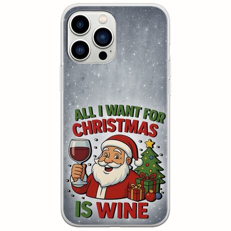 All I Want For Christmas Is - Wine iPhone 14 Pro Flexible TPU (Διάφανη Σιλικόνη)