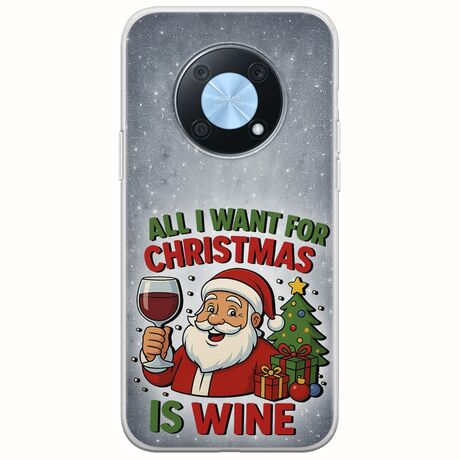 All I Want For Christmas Is - Wine Huawei Nova Y90 Flexible TPU (Διάφανη Σιλικόνη)