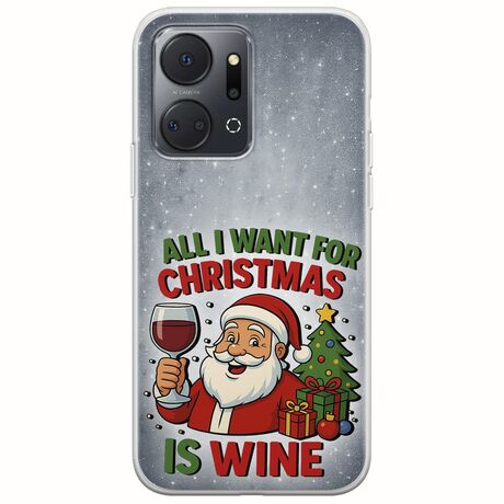 All I Want For Christmas Is - Wine Honor X7a Flexible TPU (Διάφανη Σιλικόνη)