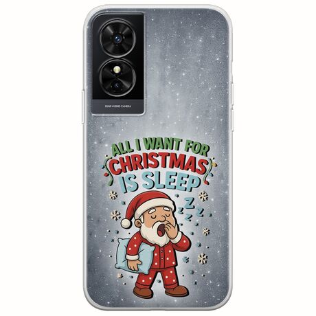 All I Want For Christmas Is - Sleep TCL 50 SE Flexible TPU (Διάφανη Σιλικόνη)