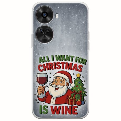 All I Want For Christmas Is - Wine Huawei Nova 12 SE Flexible TPU (Διάφανη Σιλικόνη)