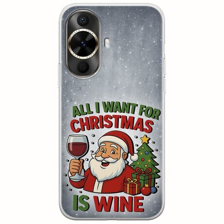 All I Want For Christmas Is - Wine Huawei Nova 12s Flexible TPU (Διάφανη Σιλικόνη)