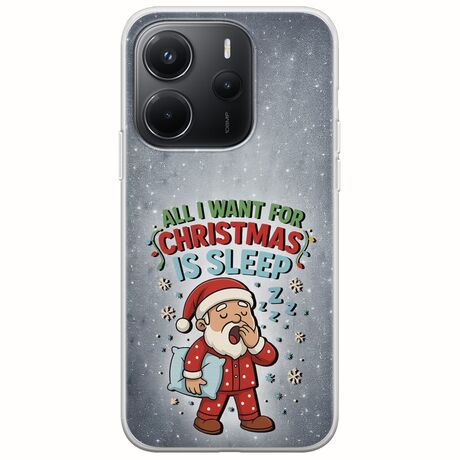 All I Want For Christmas Is - Sleep Xiaomi Redmi Note 14 4G Flexible TPU (Διάφανη Σιλικόνη)