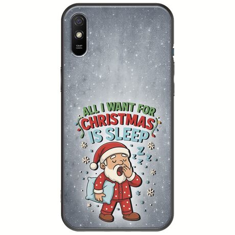 All I Want For Christmas Is - Sleep Xiaomi Redmi 9A Black TPU (Μαύρη Σιλικόνη)