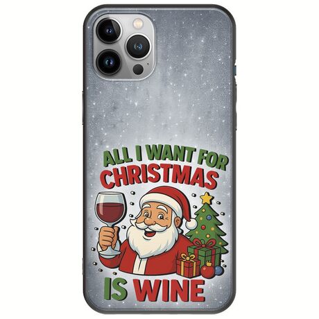 All I Want For Christmas Is - Wine iPhone 12 Pro Max Black TPU (Μαύρη Σιλικόνη)
