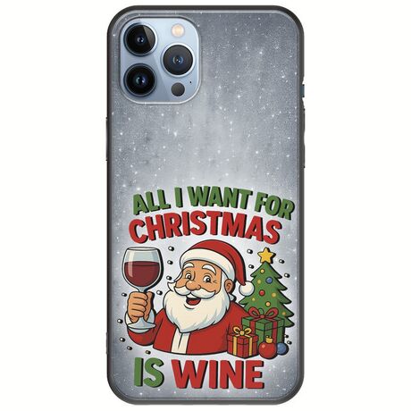 All I Want For Christmas Is - Wine iPhone 12 Pro Black TPU (Μαύρη Σιλικόνη)