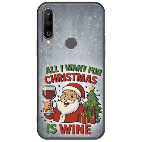 All I Want For Christmas Is - Wine Huawei Y6p Black TPU (Μαύρη Σιλικόνη)