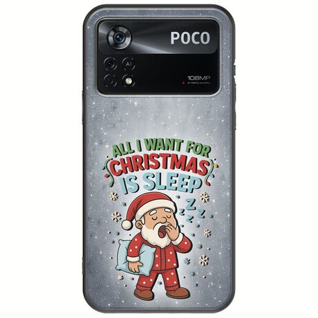 All I Want For Christmas Is - Sleep Xiaomi Poco X4 Pro 5G Black TPU (Μαύρη Σιλικόνη)